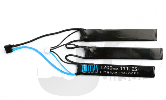 Titan Power 11.1v 25C 1200mah LiPo Triple Battery / Deans