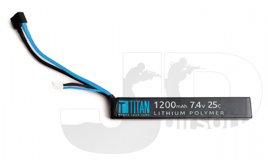 Titan Power 7.4v 25C 1200mah LiPo Stick Battery / Deans