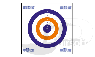 Milbro Paper Red/White/Blue Targets (100pcs) / 17cm