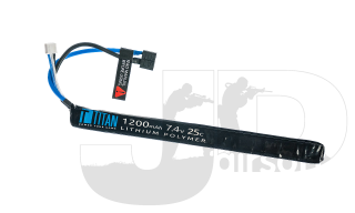 Titan Power 7.4v 25C 1200mah AK Style LiPo Stick Battery / Deans