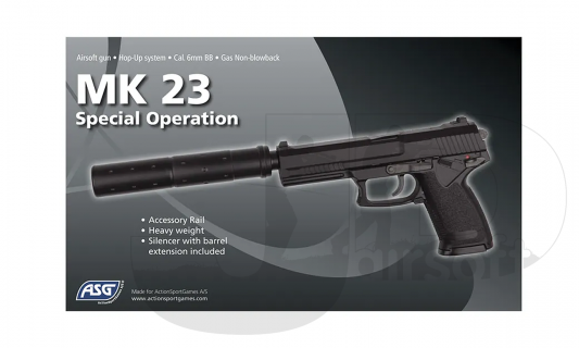 ASG Mk23 Socom /w Suppressor