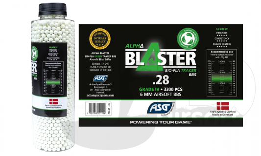ASG Alpha Blaster PLA Bio BB's / 0.28g Tracer