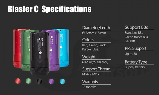 Acetech Blaster C Tracer Unit / Blue