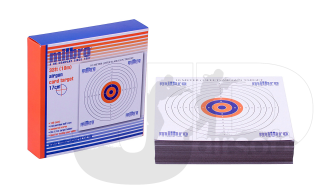 Milbro Card Red/White/Blue Targets (100pcs) / 17cm