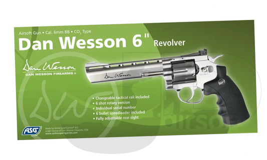 Dan Wesson 6" Revolver Silver