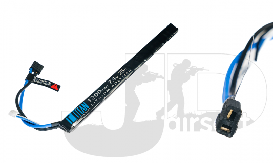 Titan Power 7.4v 25C 1200mah AK Style LiPo Stick Battery / Deans