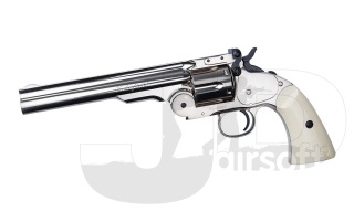 ASG Schofield 6" Revolver - .177 / Silver w/ Ivory Grips