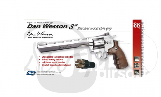 ASG Dan Wesson 8"   4.5mm / Silver