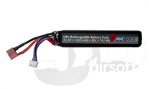 ASG 11.1v 1450mah 16.1 Wh 30C Lipo Battery (Deans)